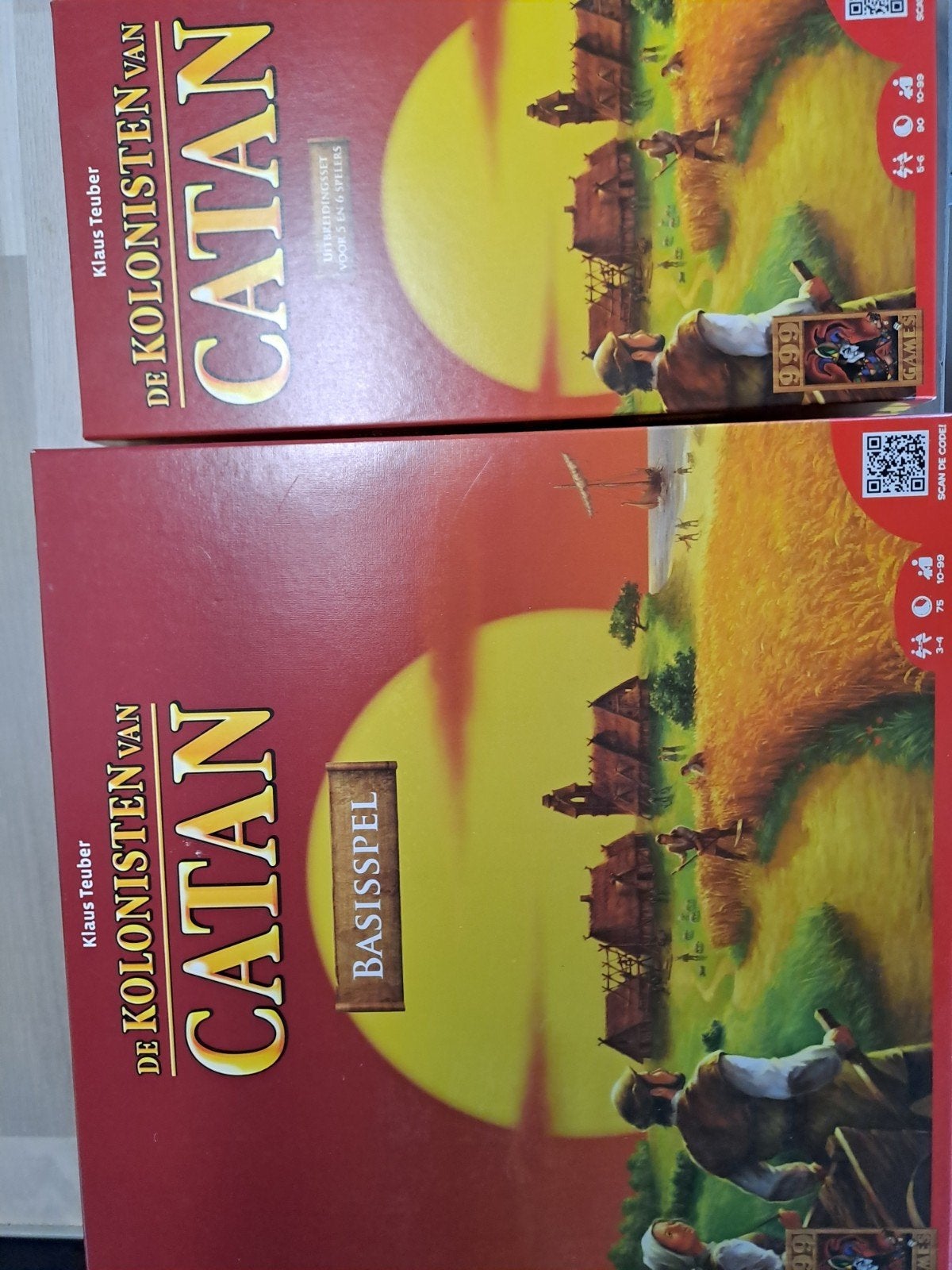 De Kolonisten van Catan Basisspel + Uitbreiding, Hobby en Vrije tijd, Drie of vier spelers, Ophalen of Verzenden, Zo goed als nieuw