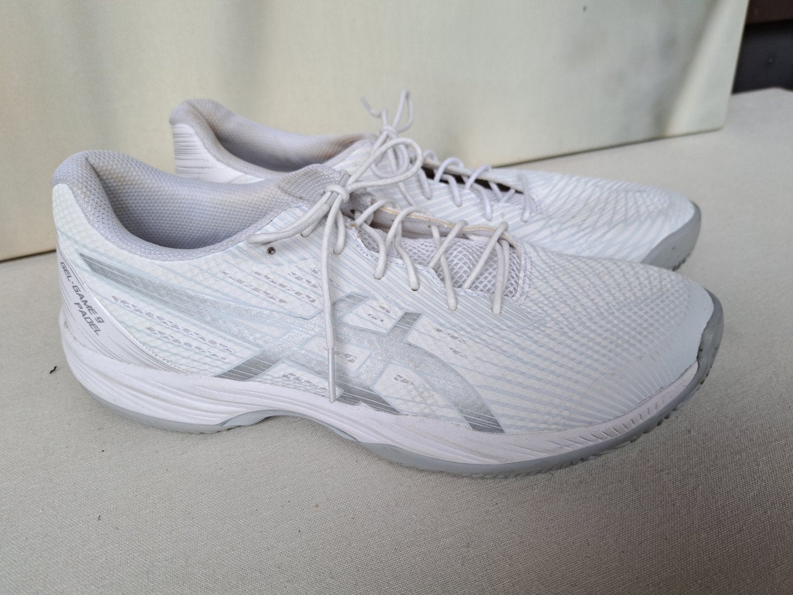 ASICS GEL-GAME 9 PADEL - Witte padelschoenen, Ophalen of Verzenden, Zo goed als nieuw