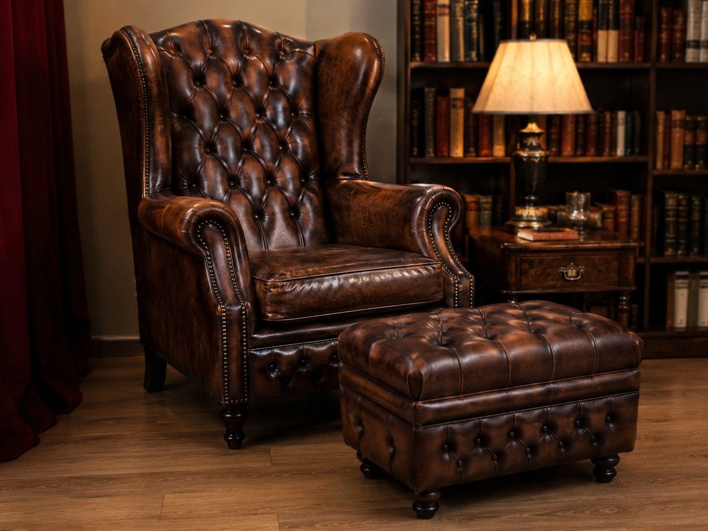 Gezocht: Antiek-bruine Chesterfield fauteuil, Ophalen
