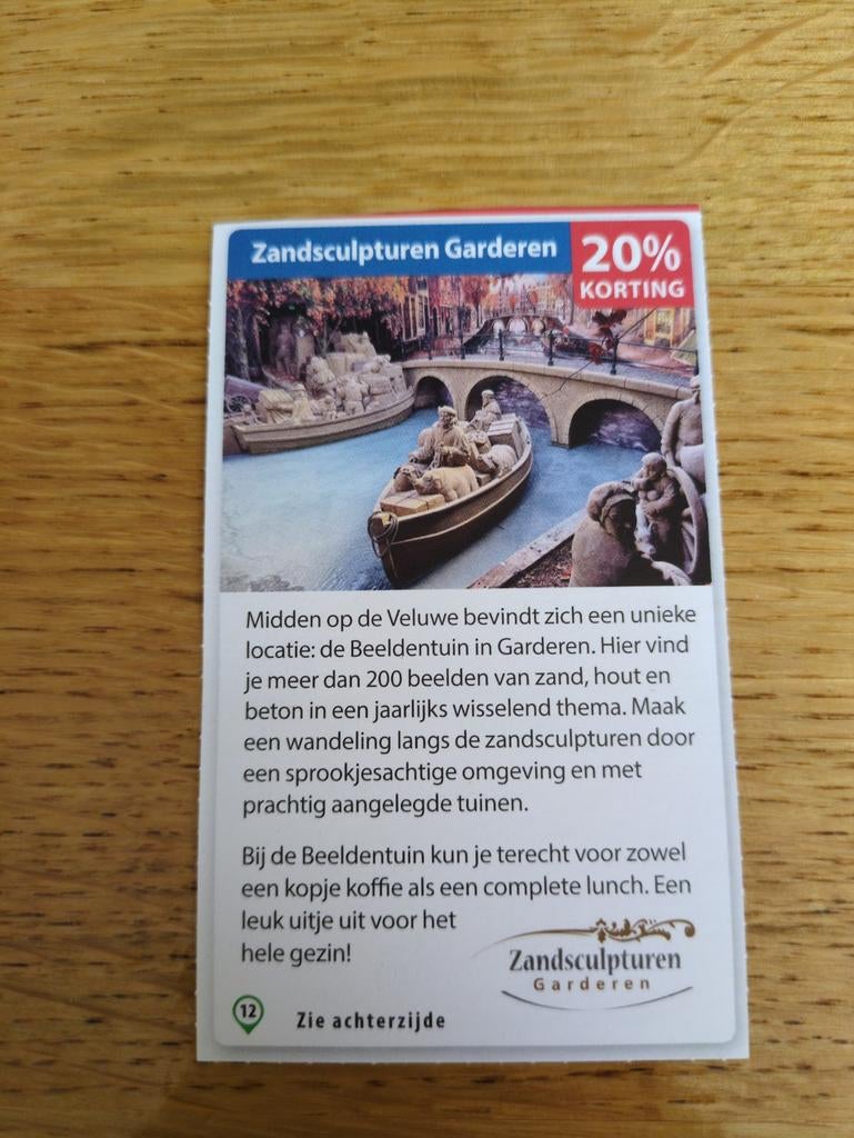 Kortingsbon voor Zandsculpturen Garderen, Drie personen of meer, Kortingskaart