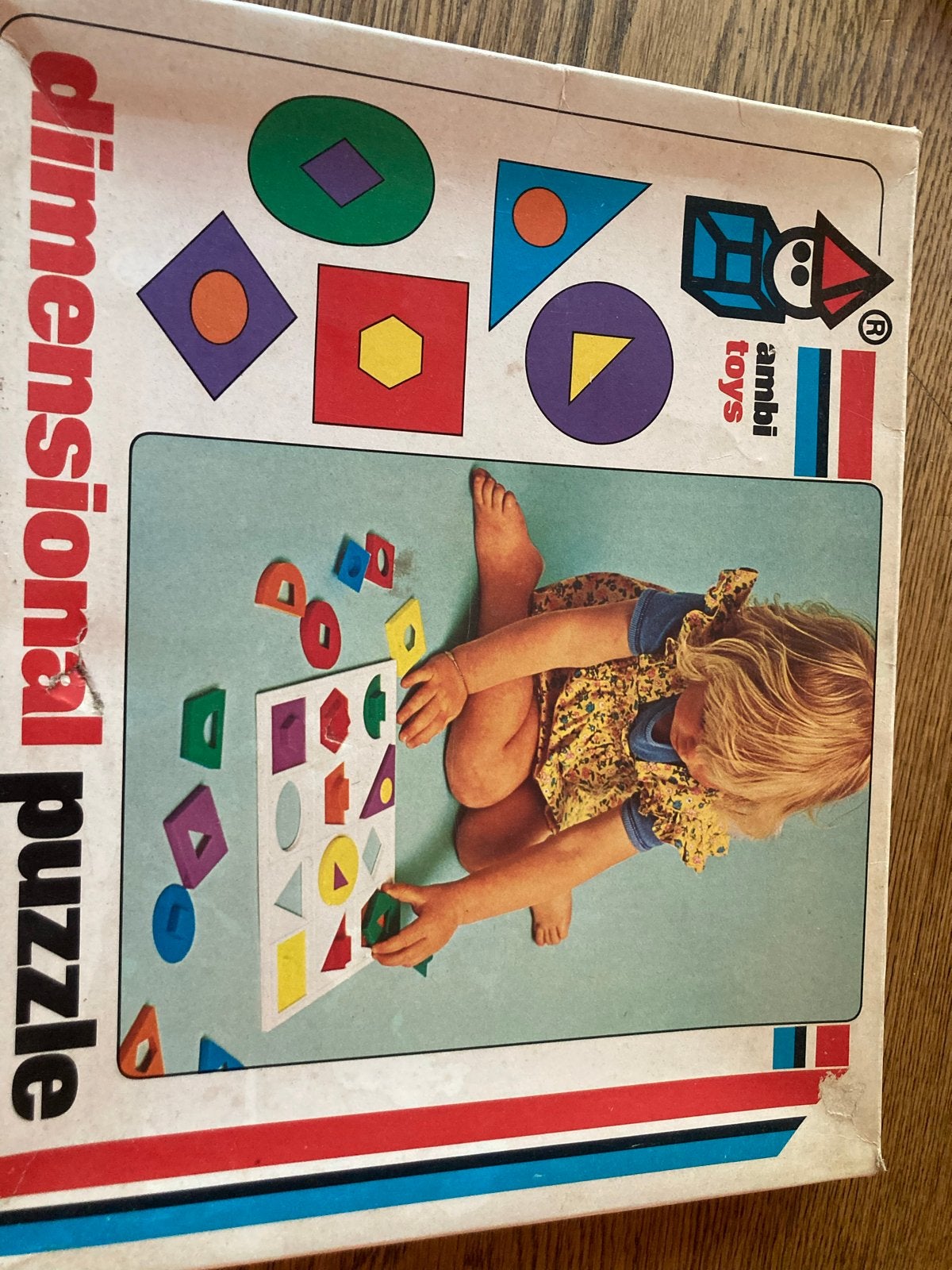 Vintage Ambi Toys Dimensionaal Puzzel - Vormen en Kleuren, Ophalen of Verzenden, 10 tot 50 stukjes, Gebruikt, 2 tot 4 jaar