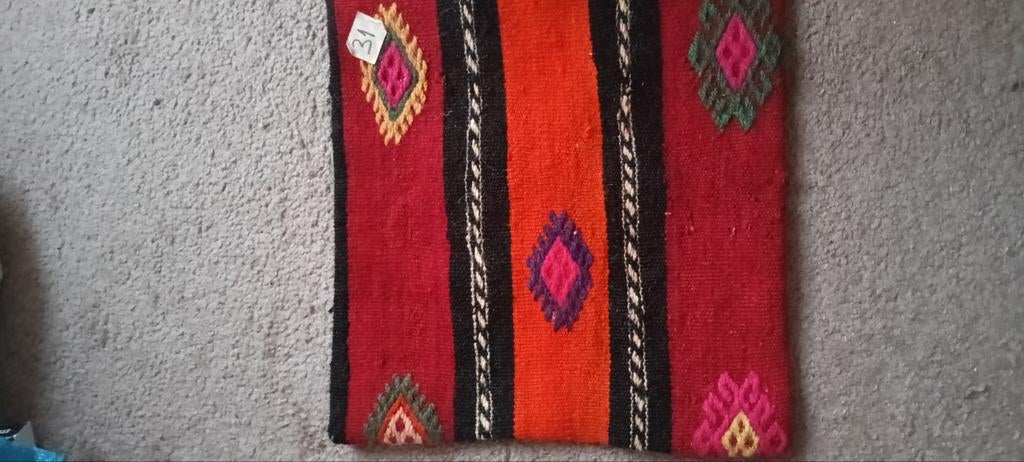 Handgeweven Turkse kussensloop kilim vintage 40x40cm, Ophalen of Verzenden