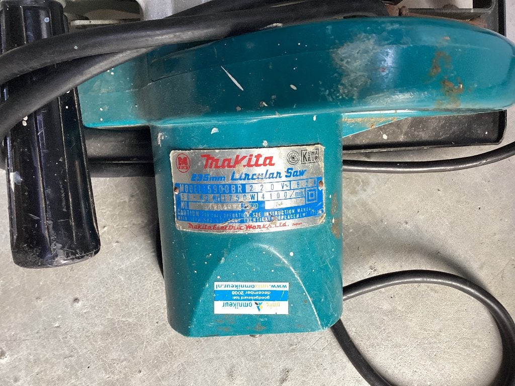 Makita 5900BR cirkelzaag & Makita 9607HB haakse slijpmachine, Ophalen of Verzenden, Gebruikt, Makita