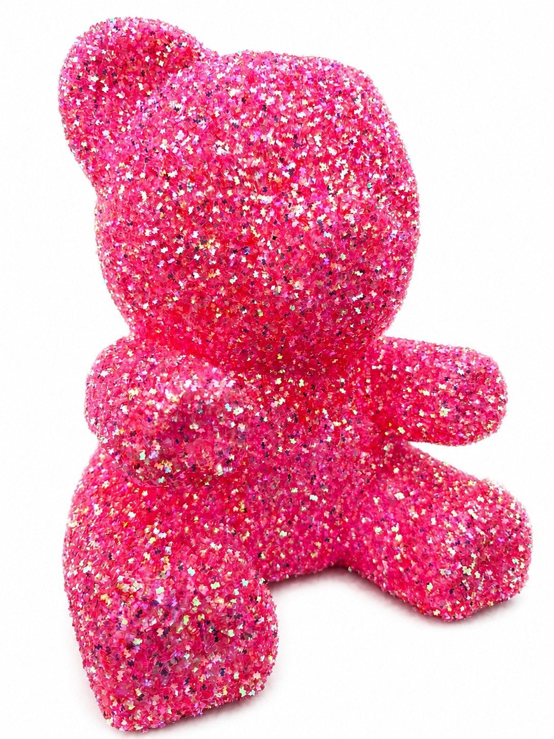 Roze glitter beertje - Decoratief beeldje, Verzamelen, Beren en Cherished Teddies, Ophalen