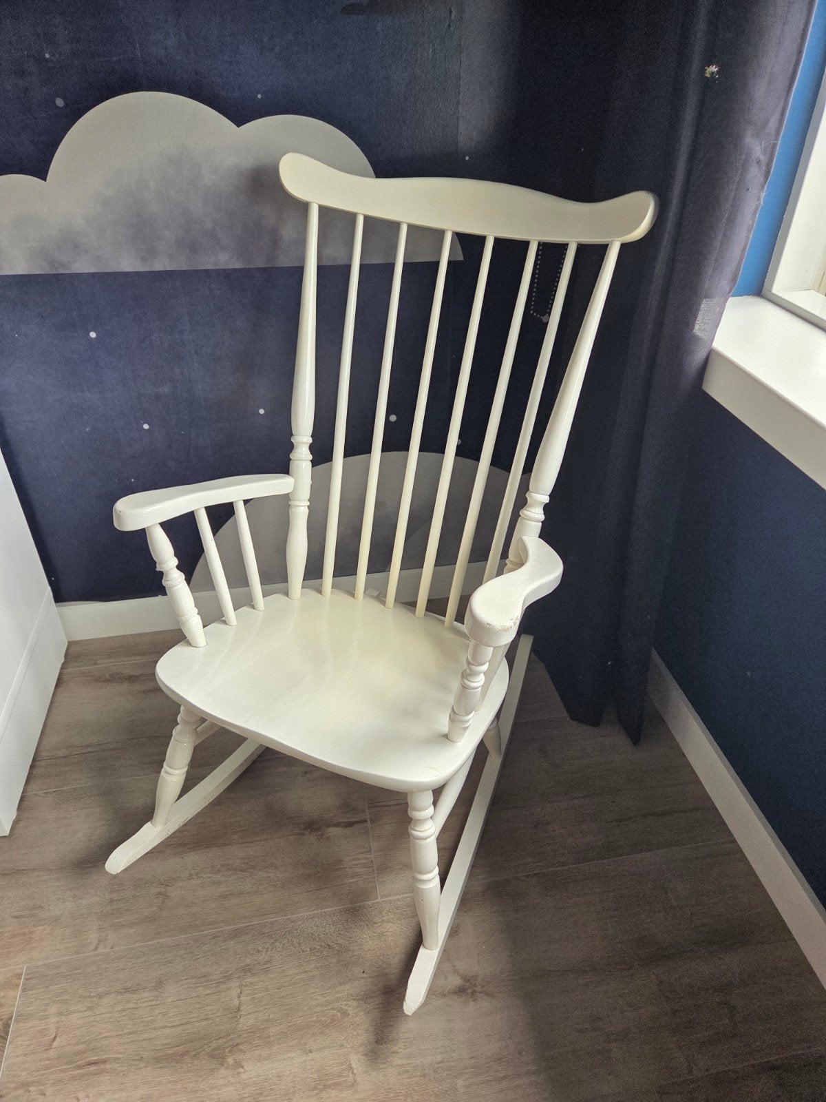 Schommelstoel wit, Huis en Inrichting, Stoelen, Ophalen, Gebruikt, Wit, Eén