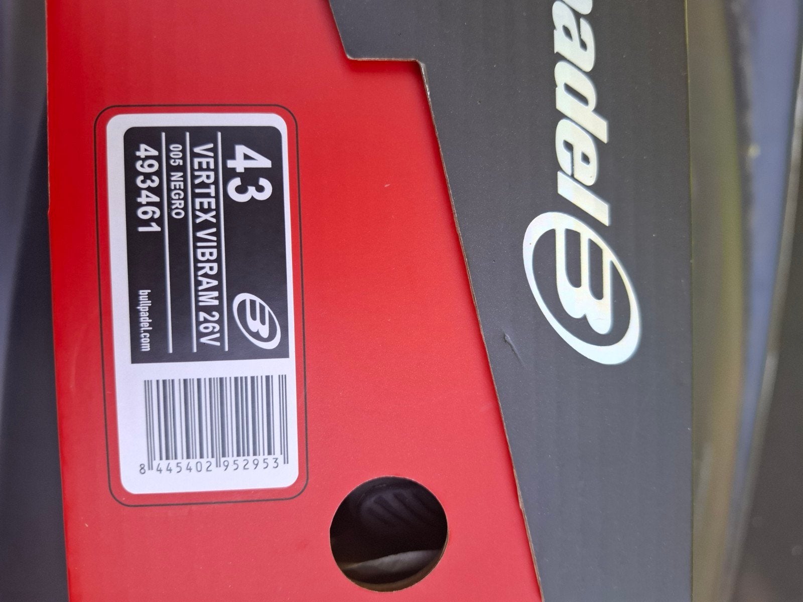 nieuw bullpadel schoenen vertex vibran 26v maat 43 nieuw, Ophalen, Nieuw, Padelschoenen
