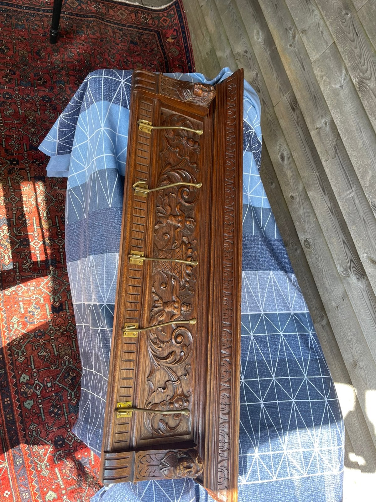 Antieke kapstok met hoedenplank, Ophalen of Verzenden