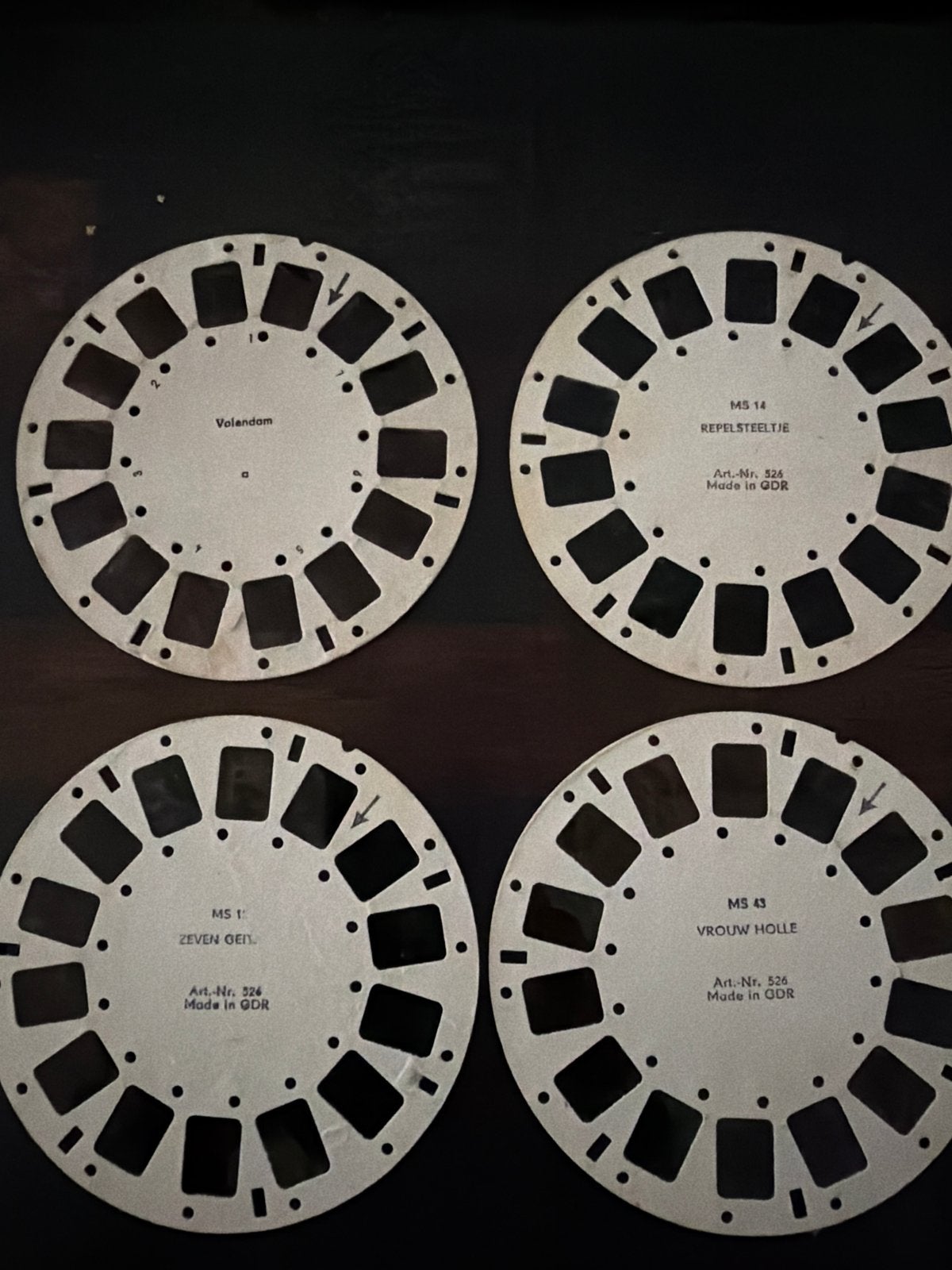 4x Vintage View-Master schijven - Made in GDR, Ophalen, Gebruikt