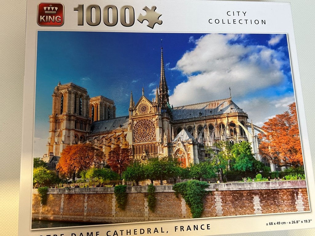 Puzzel King City collection "Notre Dame Cathedral,France", Ophalen, 500 t/m 1500 stukjes, Gebruikt, Legpuzzel
