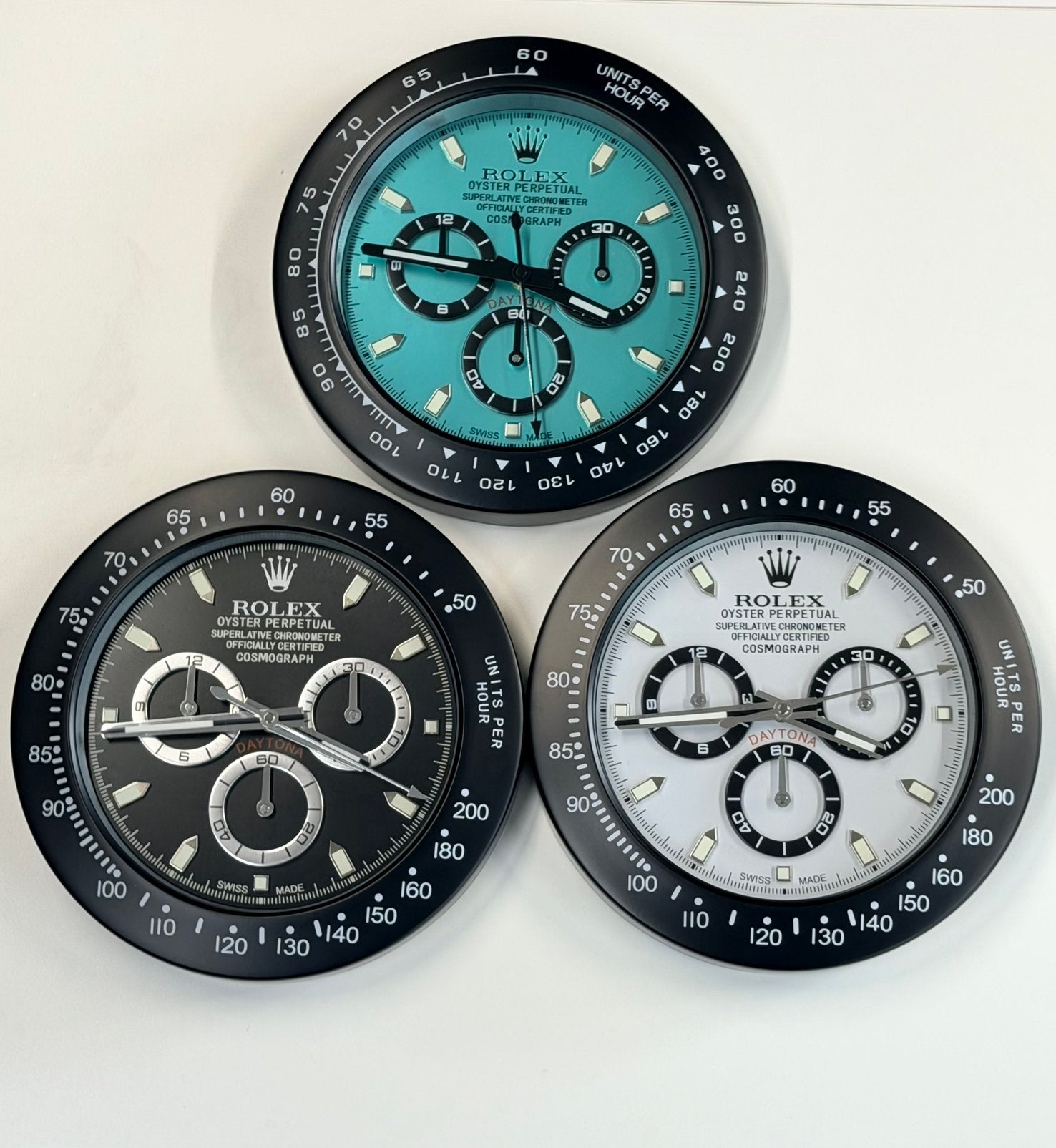 Luxe wandklokken Rolex, Analoog, Nieuw, Glow in the dark, Ophalen of Verzenden