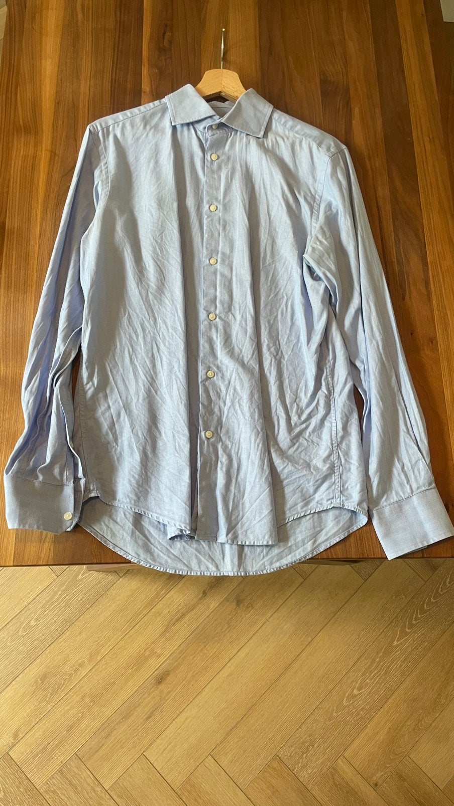 3 overhemden, Ophalen, Gedragen, Blauw, Halswijdte 39/40 (M)