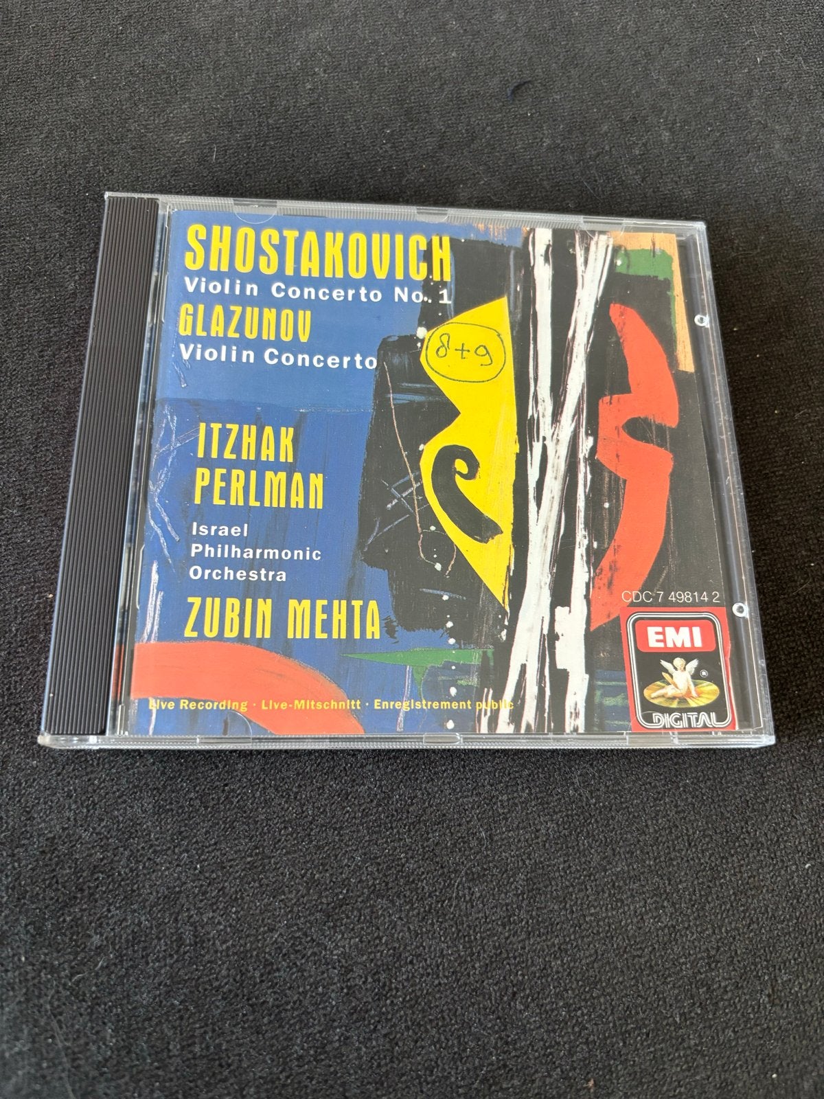 Shostakovich Glazunov Vioolconcerten - Perlman, Mehta CD, Ophalen of Verzenden, Modernisme tot heden, Gebruikt, Orkest of Ballet