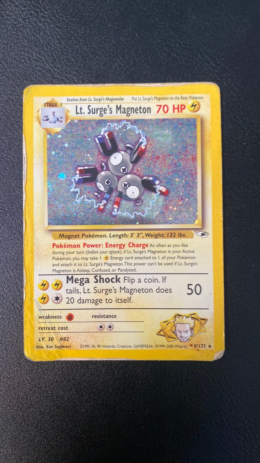 Pokemon lt surge magneton holo 8/132, Hobby en Vrije tijd, Verzamelkaartspellen | Pokémon, Verzenden, Gebruikt, Losse kaart