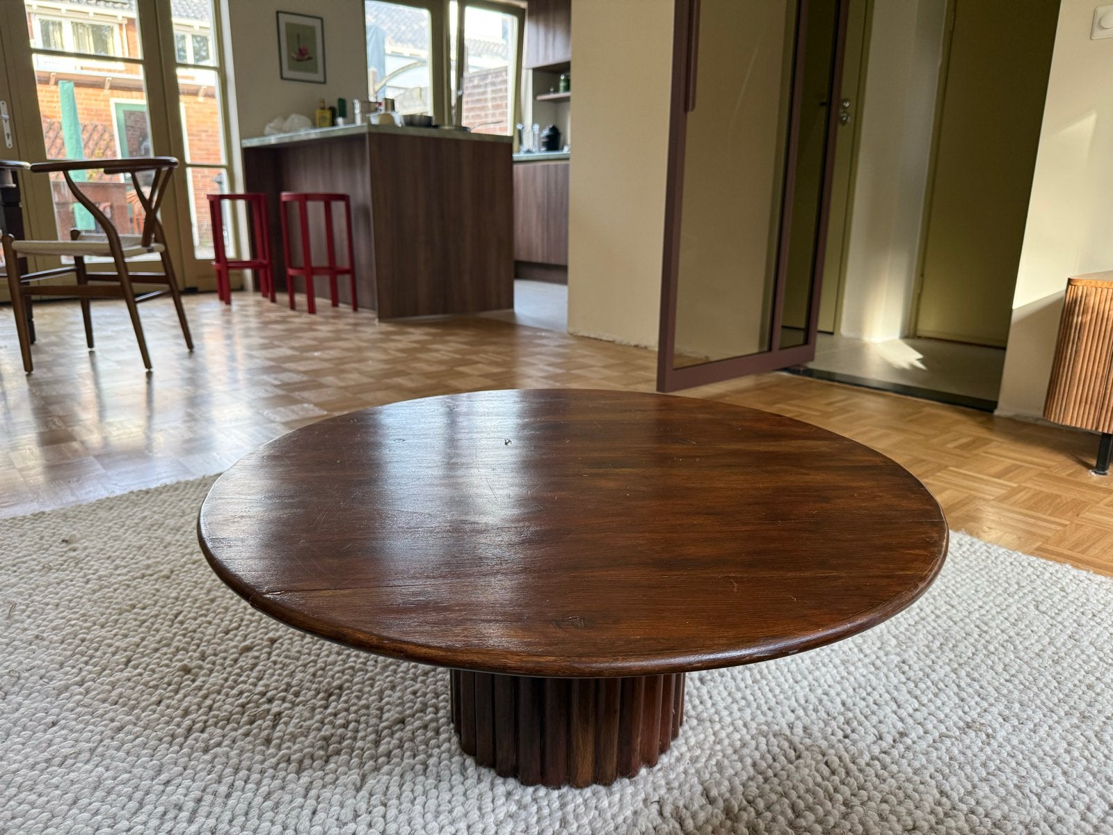 Sissy boy tafel, rond, diameter 80 cm, opknapbeurt nodig, Ophalen, Gebruikt, Rond, 50 tot 100 cm