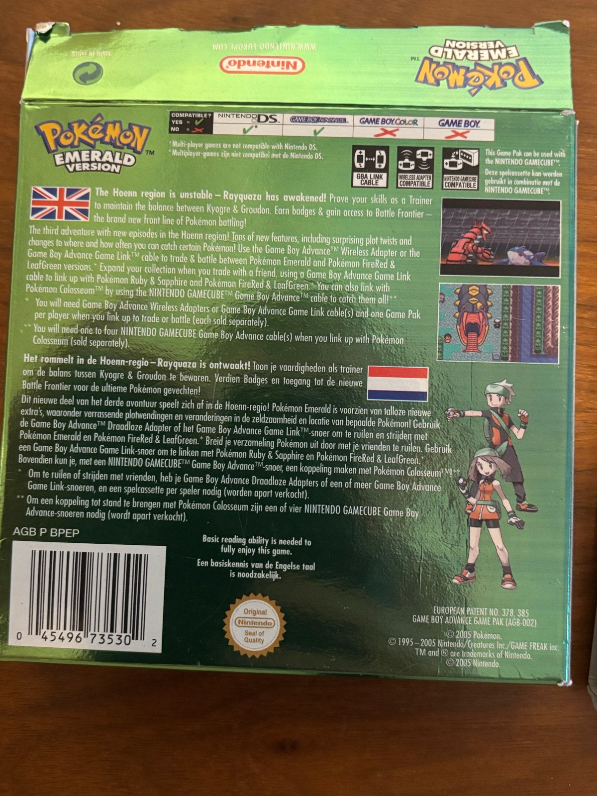 Pokémon Emerald Version (Game Boy Advance) Compleet, 1 speler, Ophalen of Verzenden, Zo goed als nieuw, Role Playing Game (Rpg)