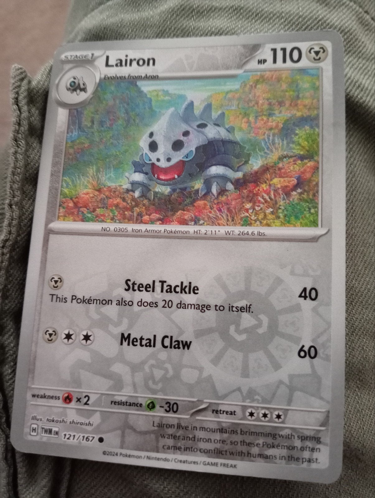Lairon Twilight Masquerade Reverse Holo Pokémon TCG, Ophalen