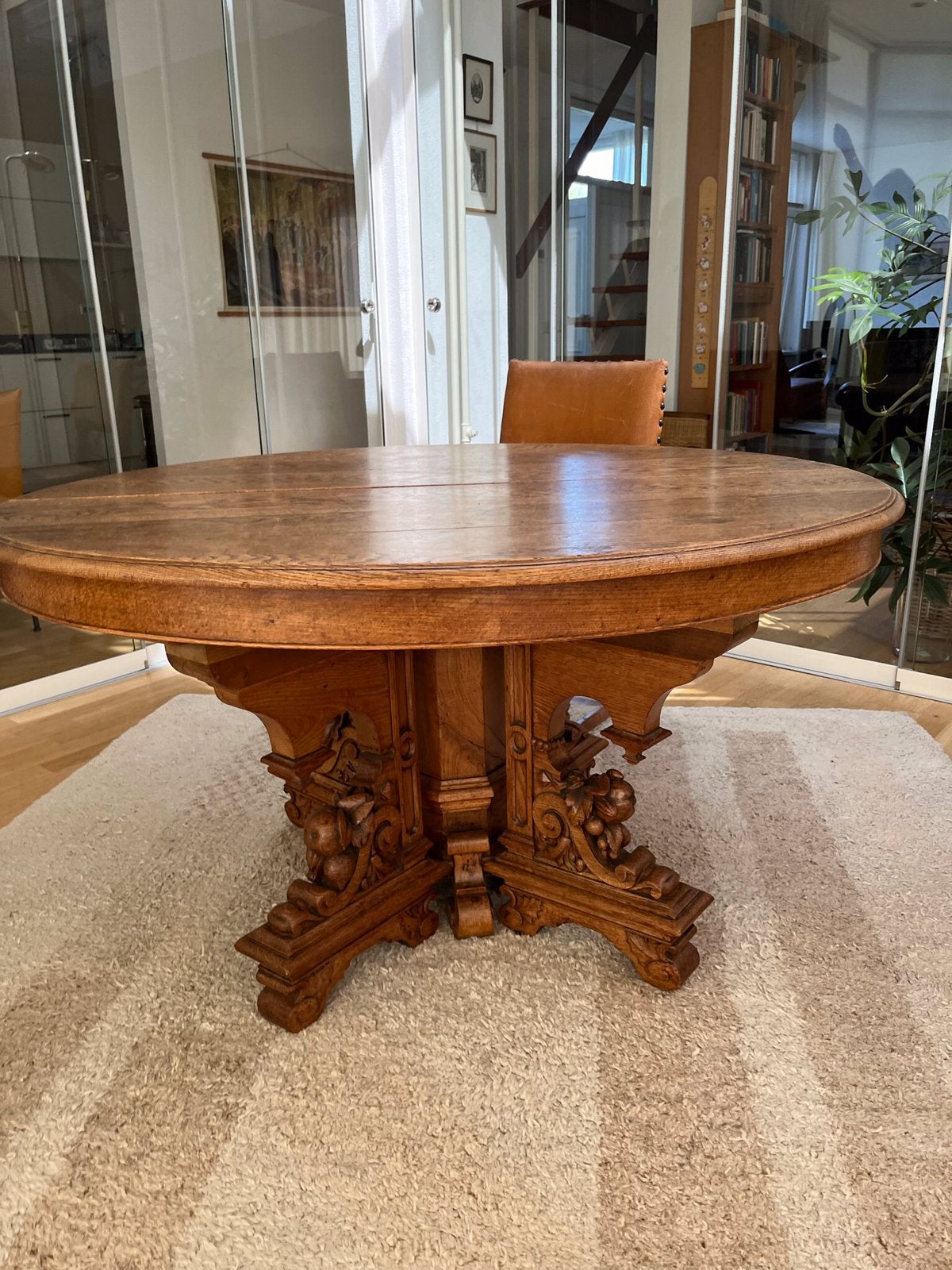 antieke eiken kloostertafel, Ophalen