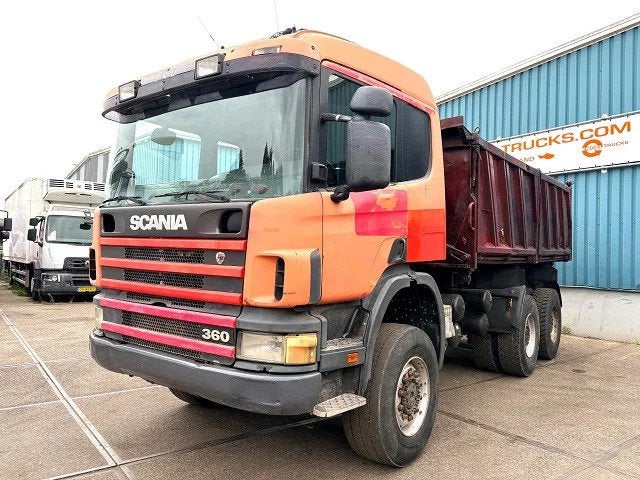 Scania P124-360 C 6x6 FULL STEEL 3-WAY KIPPER (12 GEARS MANU, Auto's, Euro 2, Scania, Bedrijf, 366 pk