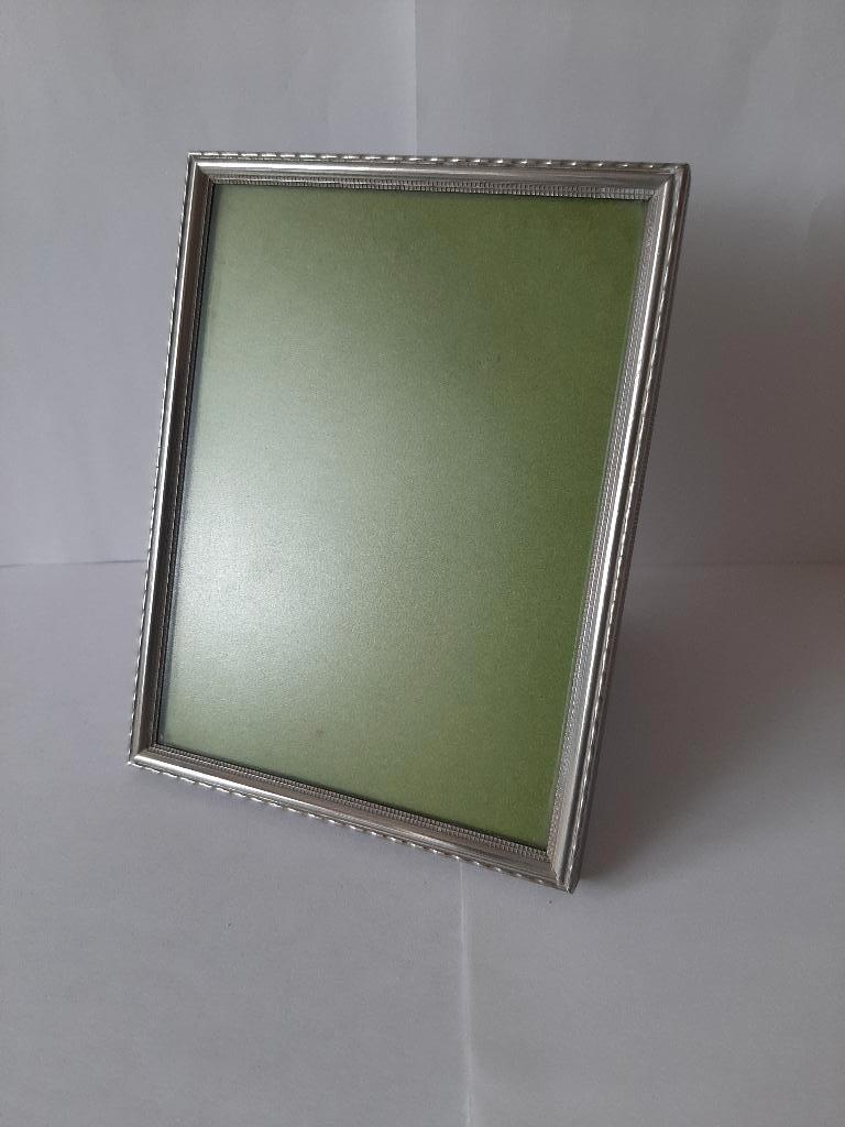 oud fotolijstje ontspiegeld glas, Minder dan 50 cm, Metaal of Aluminium, Ophalen of Verzenden, Zo goed als nieuw