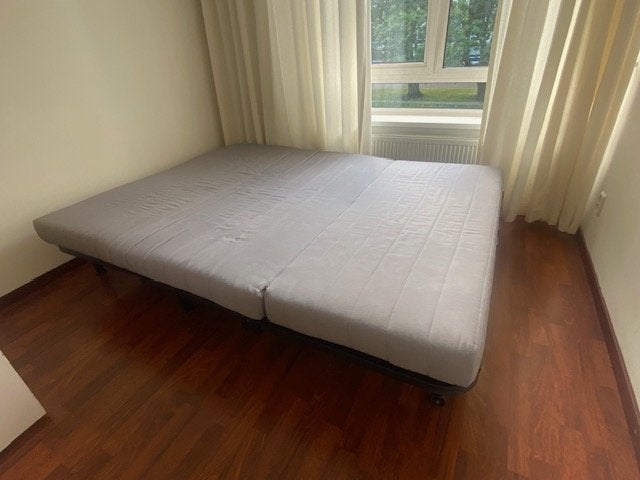 Ikea LYCKSELE - 2-zits slaapbank, Ophalen, Gebruikt, Tweepersoons, Grijs