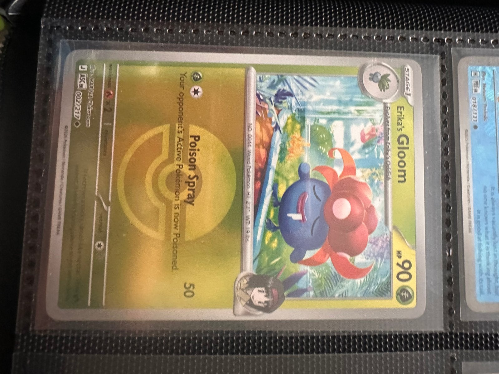 Erika's Gloom Pokémon Kaart (002/217) - Zeldzaam, Verzenden, Zo goed als nieuw, Losse kaart