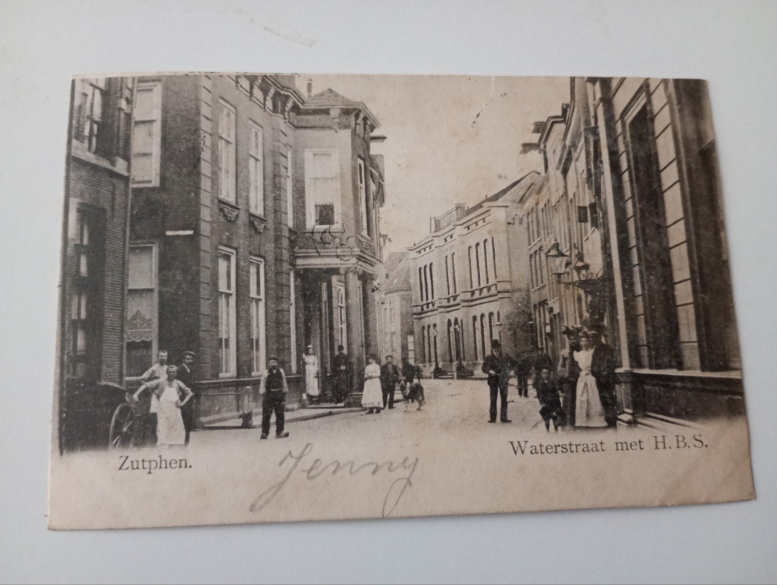 Zutphen Waterstraat met HBS 1904, Ophalen of Verzenden, Voor 1920, Gelopen, Gelderland