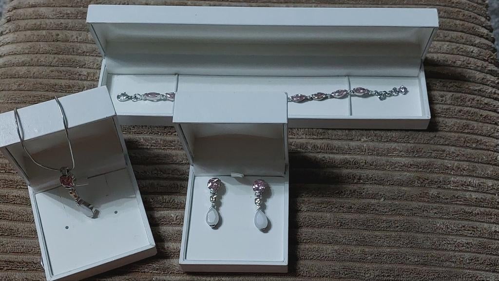 sieradenset 925 zilver. merk Thomas Sabo met zirkonia info, Met kristal, Hangers, Ophalen of Verzenden, Zo goed als nieuw