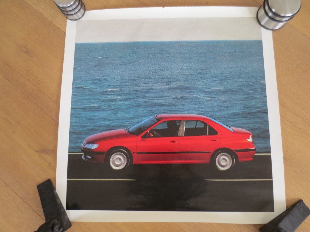 Poster: 1 Poster van de Peugeot 406 - Nieuw - 80/60 cm., Rechthoekig Staand, Nieuw, Ophalen of Verzenden, A1 t/m A3
