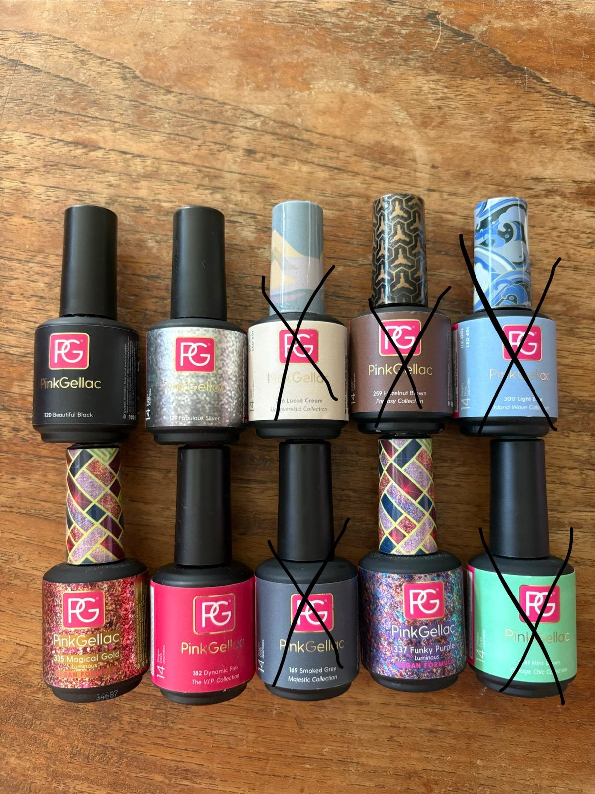 9 lakjes pink gellac, Ophalen of Verzenden, Zo goed als nieuw, Overige kleuren, Handen en Nagels