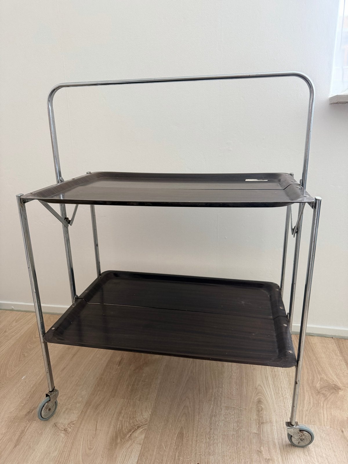 Vintage Melform Speedy trolley jaren 60 chroom donkerbruin, Ophalen of Verzenden