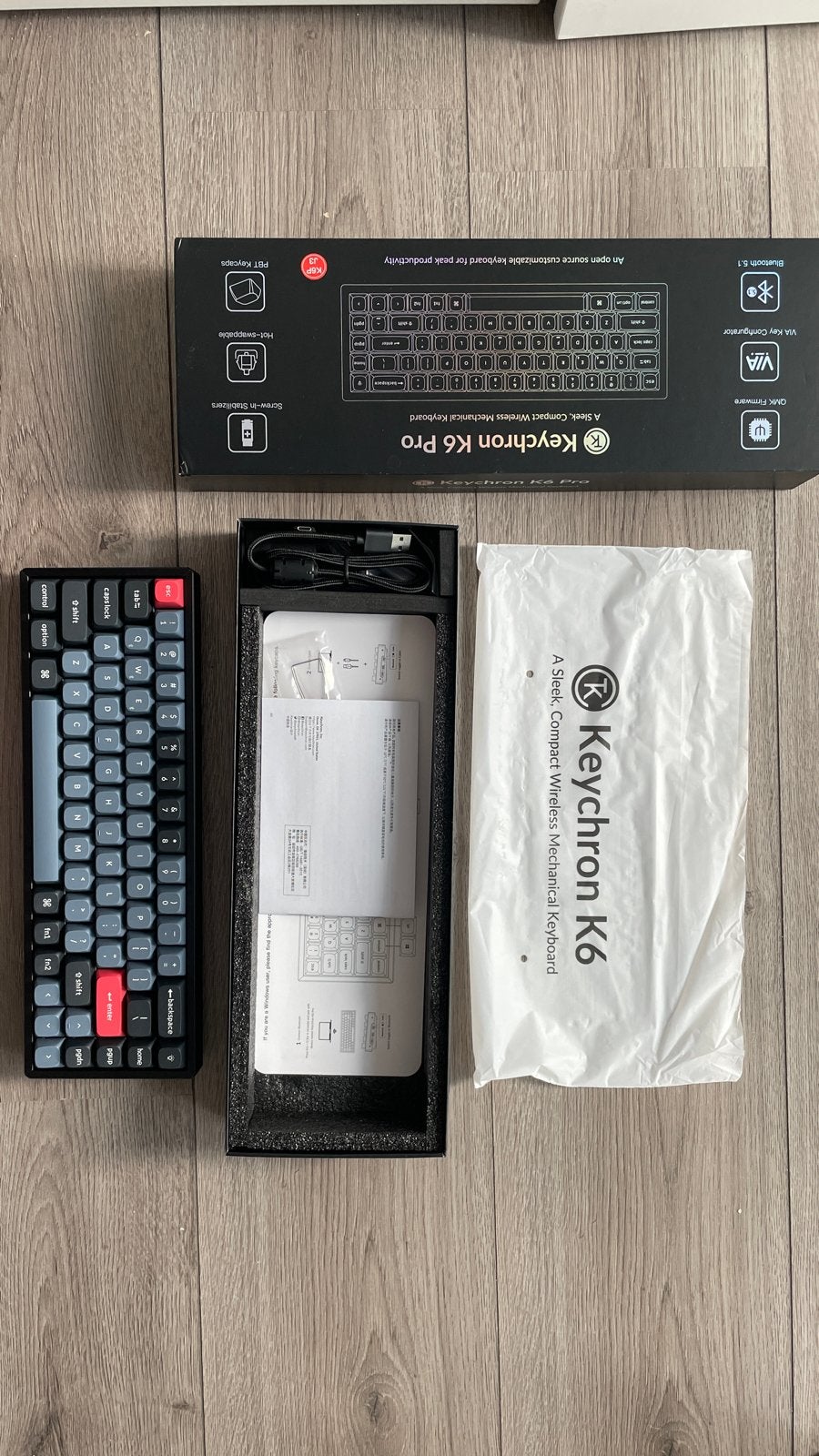Keychron K6 Pro Mechanisch Toetsenbord - nieuw, Computers en Software, Toetsenborden, Hot-swappable, Nieuw, Ophalen of Verzenden