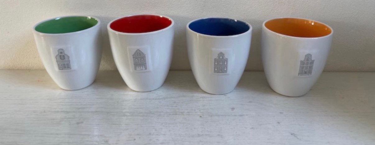Douwe Egberts Koffie mokjes- Hollandse huisjes, Ophalen of Verzenden, Zo goed als nieuw, Overige stijlen, Kop(pen) en/of Schotel(s)