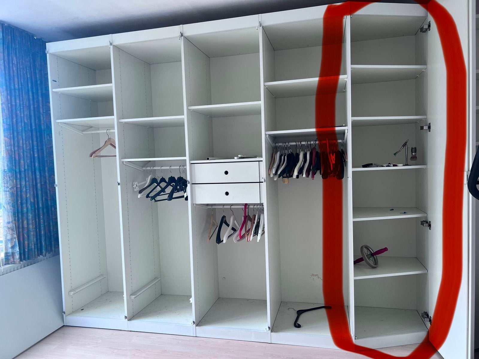 Interlübke Corner Wardrobe, Ophalen, 200 cm of meer, 50 tot 100 cm, Overige houtsoorten