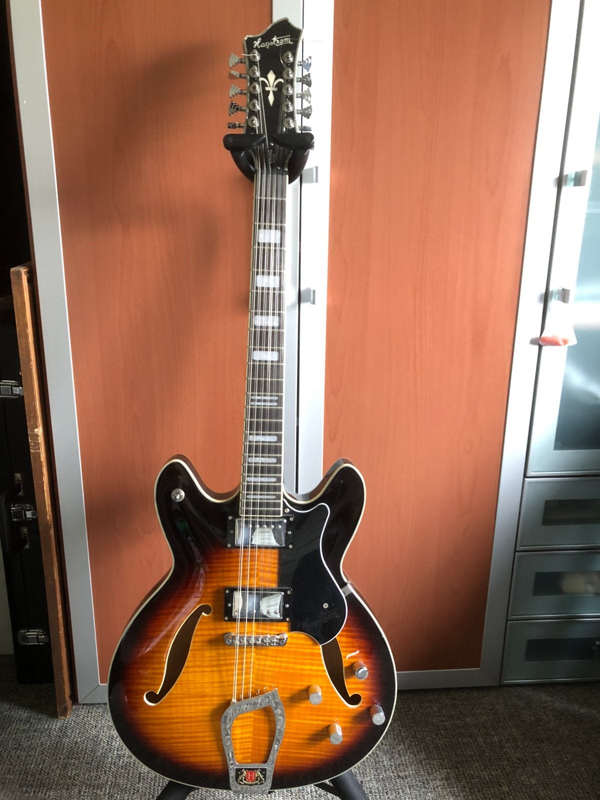 Hagstrom Viking deluxe 12 string, Ophalen of Verzenden, Zo goed als nieuw, Semi-solid body, Overige merken