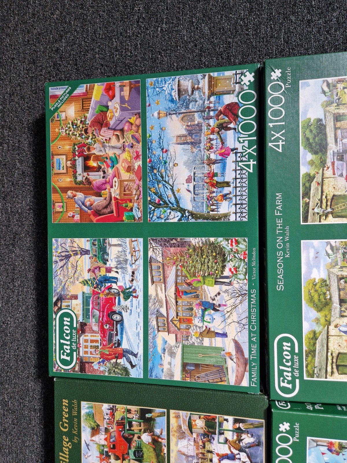 Falcon de luxe 4x1000 stukjes puzzel - Kerst & Boerderij, Ophalen of Verzenden, 500 t/m 1500 stukjes, Zo goed als nieuw, Legpuzzel