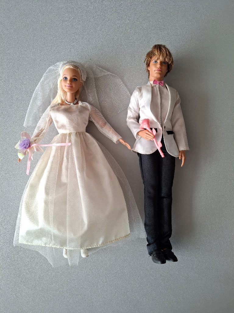 barbie en Ken bruidspaar., Ophalen of Verzenden, Gebruikt, Barbie