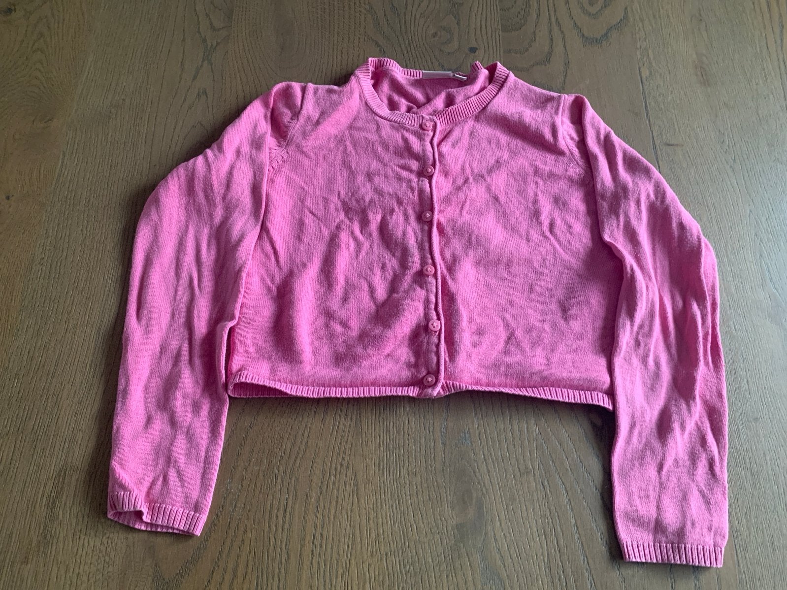 Kort roze vestje voor meisjes van Name it, mt 122/128, Gebruikt, Meisje, Trui of Vest, Name it