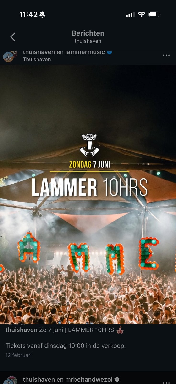 Kaartje lammer 10hrs thuishaven, Tickets en Kaartjes, Eén persoon