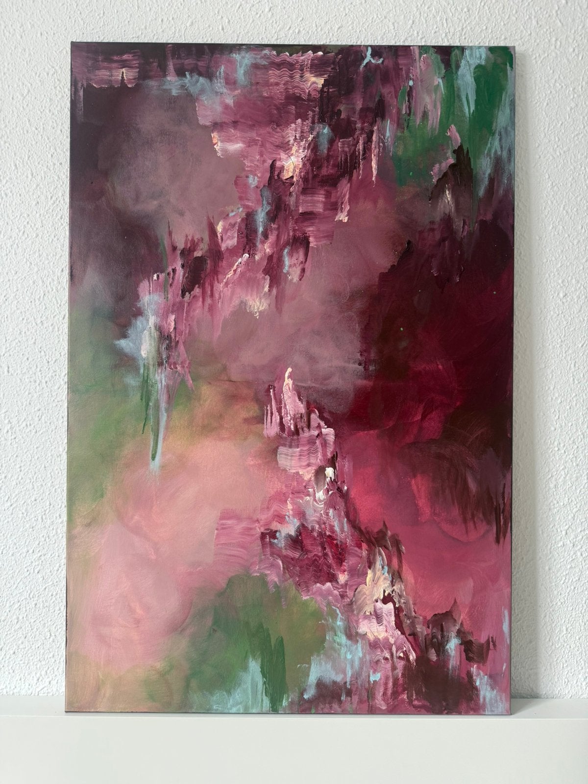 Origineel abstract schilderij – handgeschilderd – 60x90 cm, Antiek en Kunst, Ophalen of Verzenden
