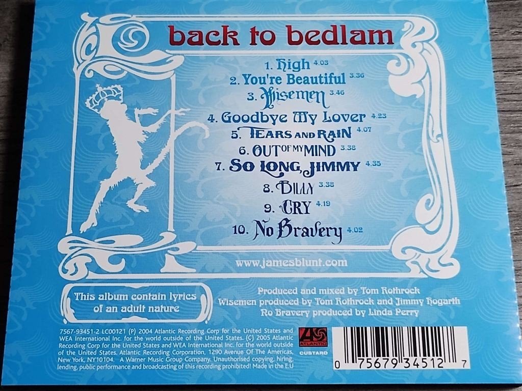 James Blunt - Back To Bedlam, Ophalen of Verzenden, Zo goed als nieuw, Pop