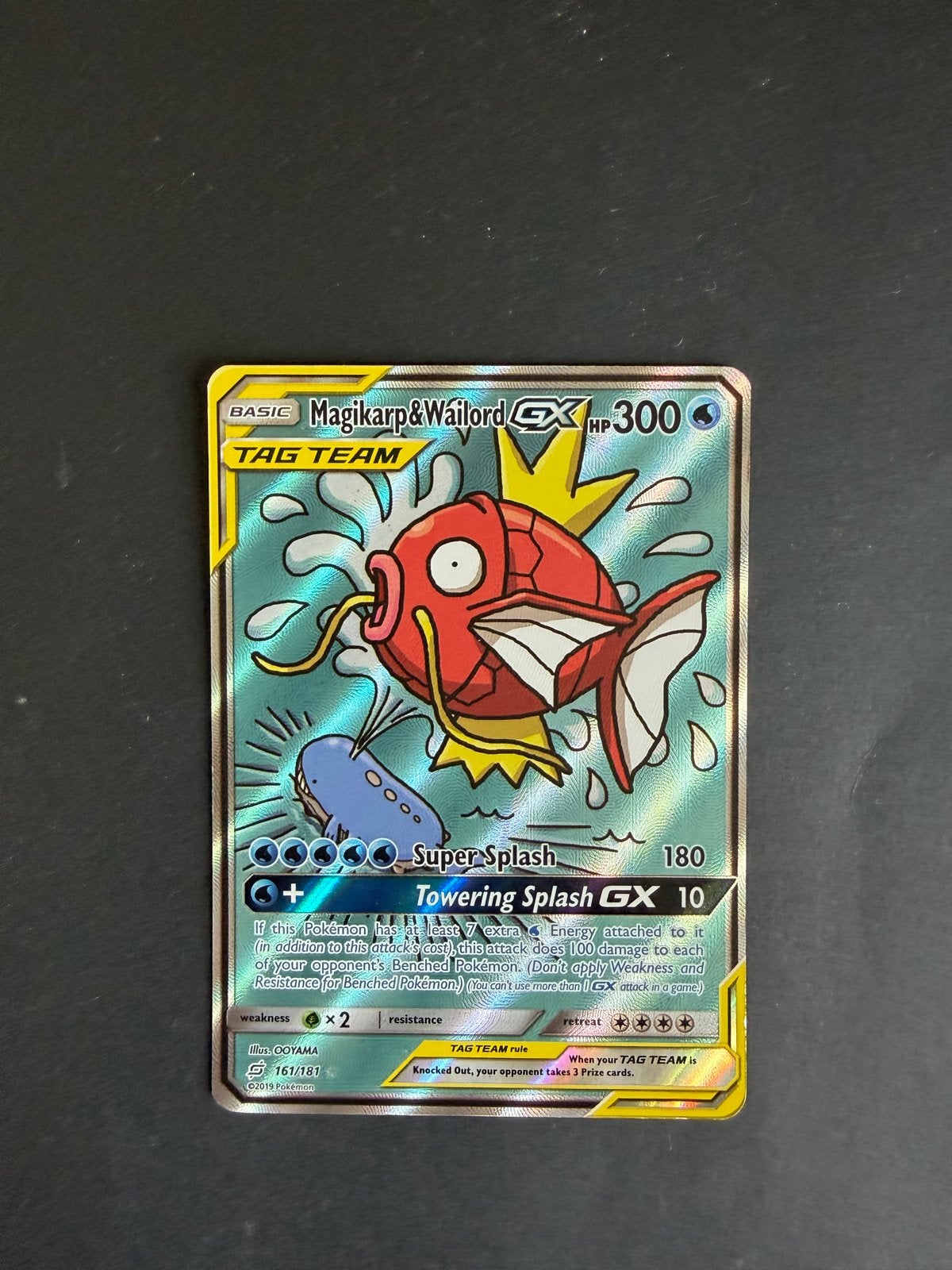 Magikarp & Wailord GX 161, Ophalen of Verzenden, Zo goed als nieuw, Losse kaart, Foil