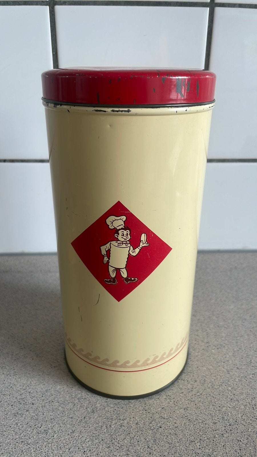 Prachtig oud vintage beschuitblik Bolletje Verkade, Ophalen of Verzenden, Zo goed als nieuw, Overige, Verkade