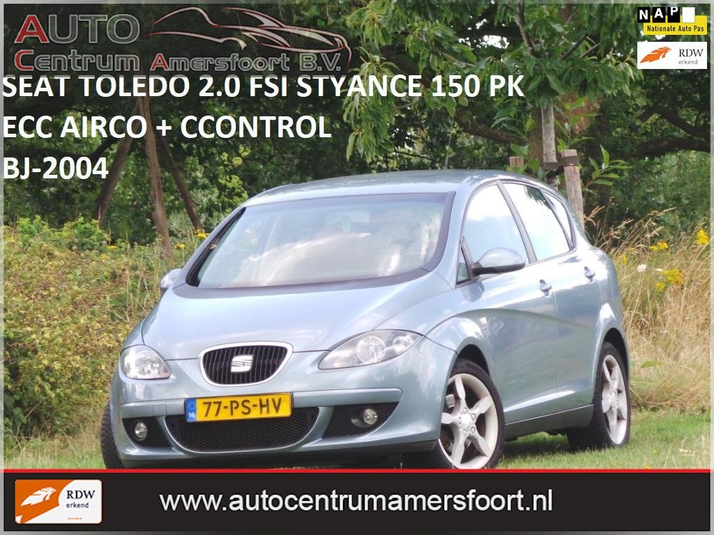 Seat Toledo 2.0 FSI Stylance ( INRUIL MOGELIJK ), Voorwielaandrijving, 1374 kg, Gebruikt, 4 cilinders