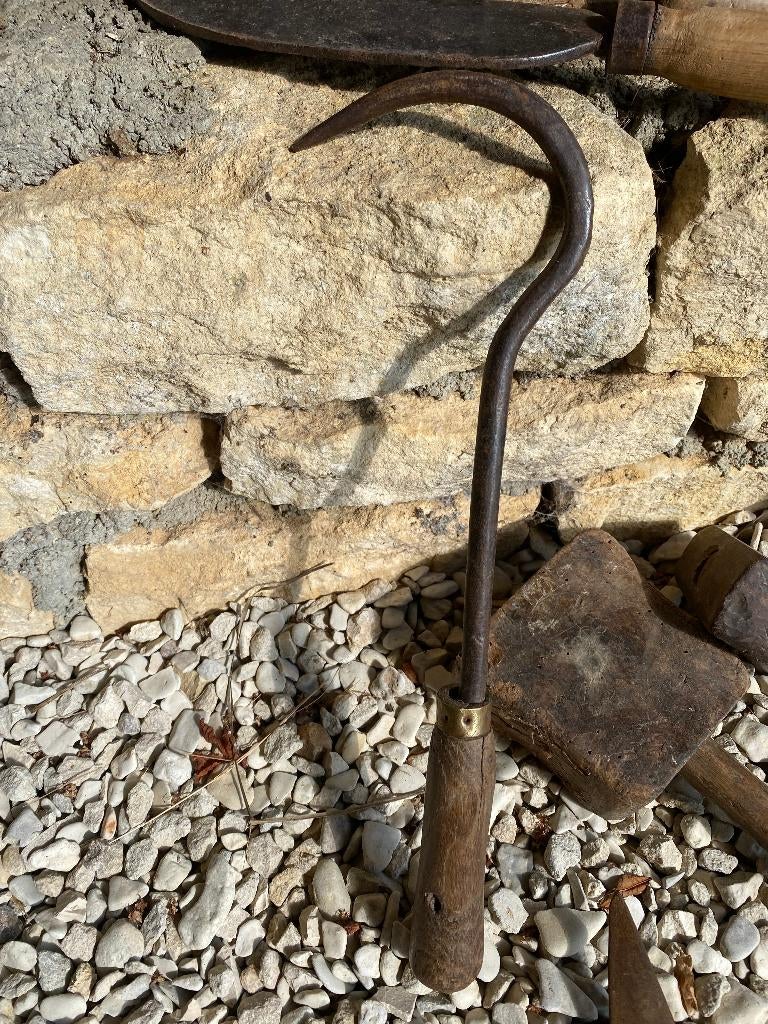 Brocante Frans tuingereedschap/handcultivator, Antiek en Kunst, Ophalen of Verzenden