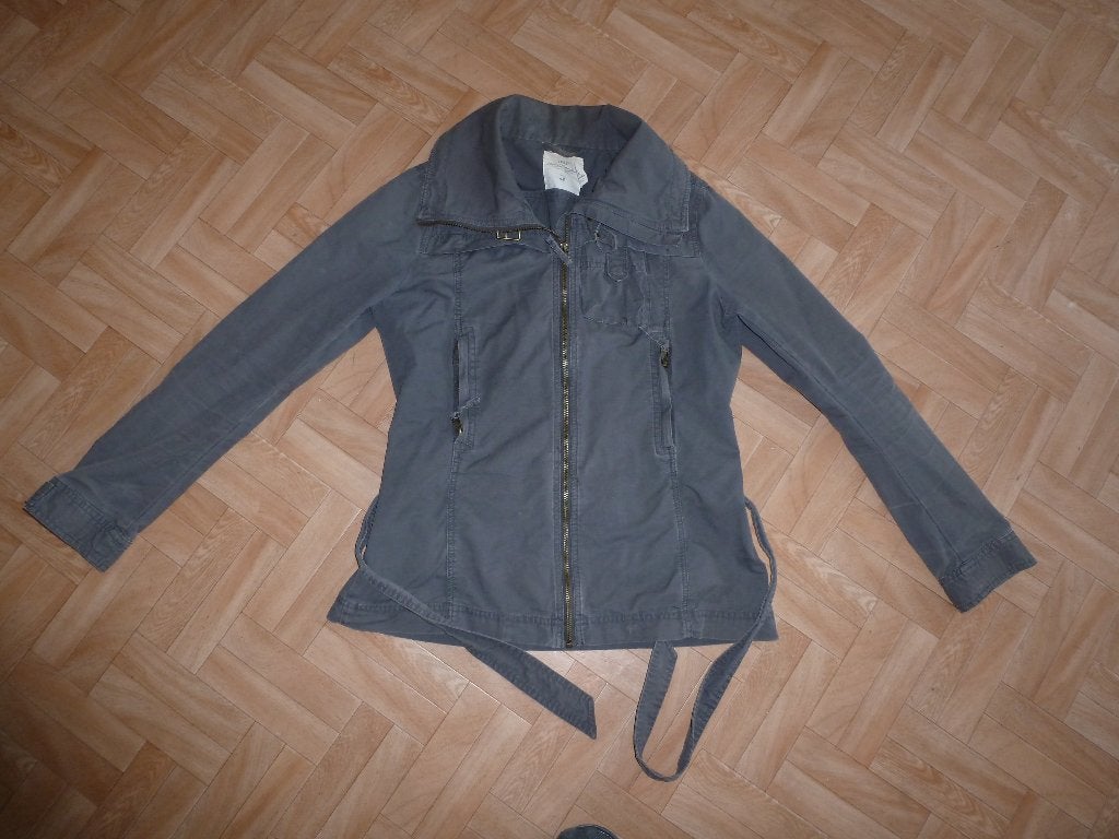 Jas maat 40, Kleding | Dames, H&M, Zo goed als nieuw, Grijs, Ophalen