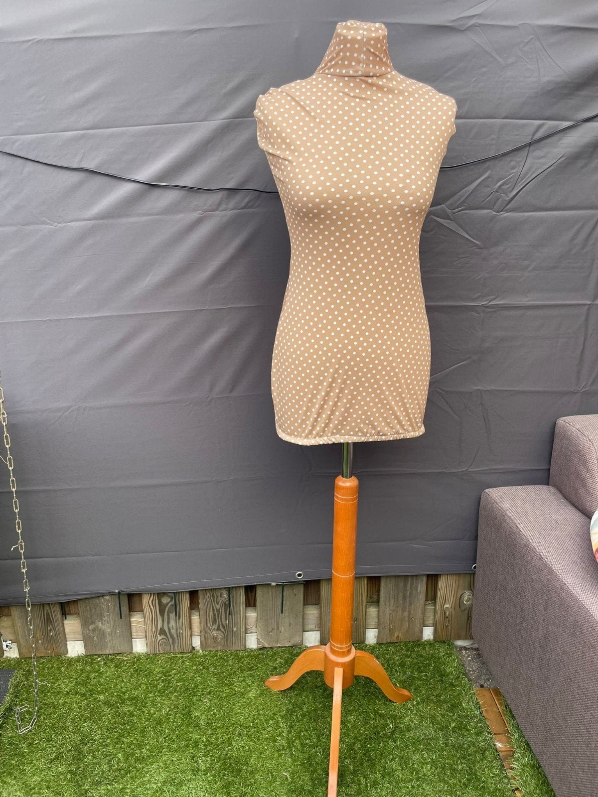 verstelbare Mannequin in hoogste met stippenpatroon, Onbekend, Ophalen of Verzenden, Zo goed als nieuw
