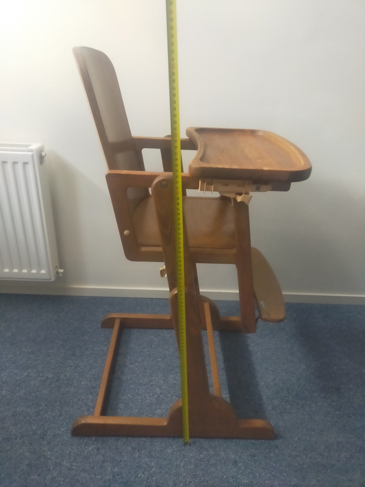 Geuther Meegroeistoel - Houten Kinderstoel met Eetblad, Ophalen, Gebruikt, Meegroeistoel, Gordel(s)