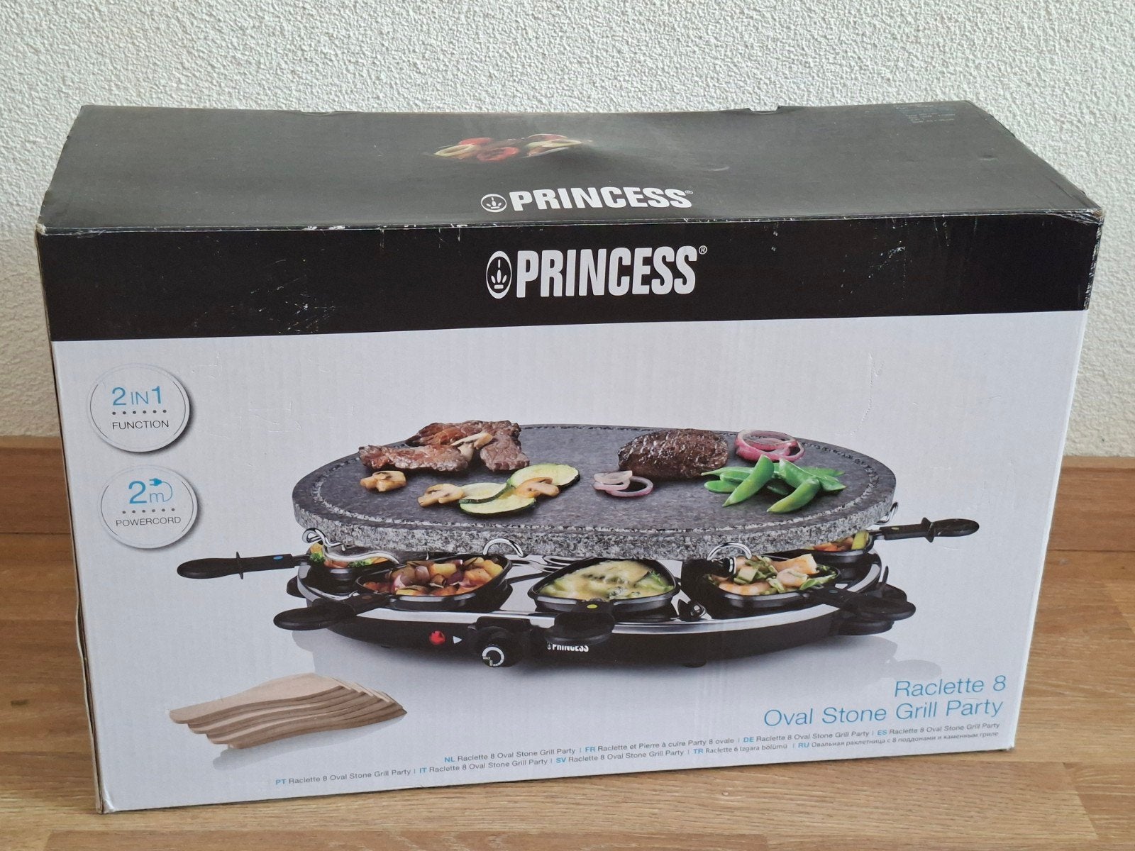 Raclette en Gourmet 8 personen Princess NIEUW!, Witgoed en Apparatuur, Ophalen of Verzenden, Nieuw, 8 personen of meer
