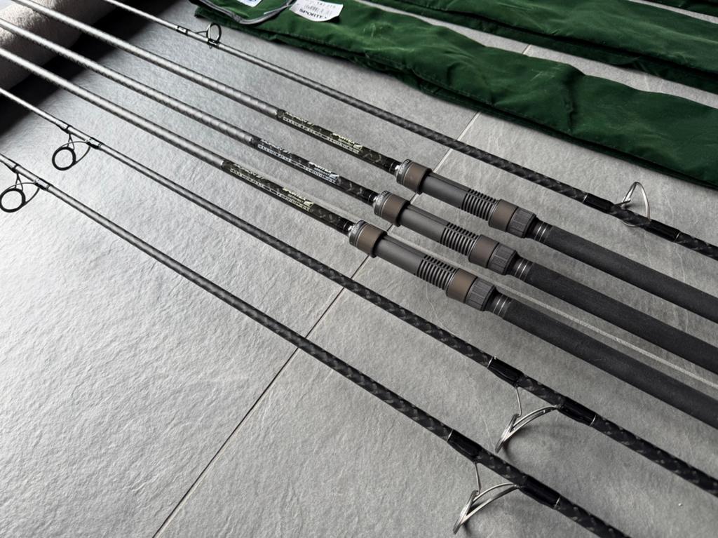 3 x Sportex Morion ST 12ft 2,75lbs NIEUWSTAAT!, Watersport en Boten, Hengelsport | Karpervissen, Ophalen, Zo goed als nieuw, Complete set