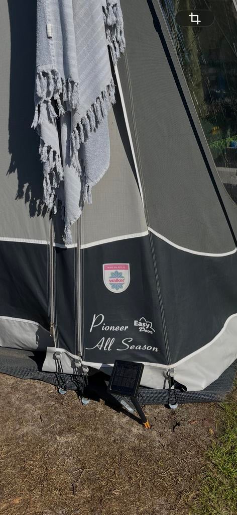 Walker Pioneer All Season voortent maat 11 - Easy Door, Caravans en Kamperen, Ophalen, Gebruikt, Ten Cate All Season 240g/m2, Walker Campingstyle
